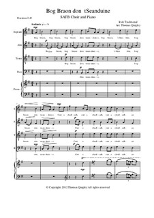 Bog Braon don't Seanduine: SATB and piano by folklore