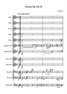 Sonata for Piano No.28, Op.101: Movement II. Arrangement for wind by Ludwig van Beethoven