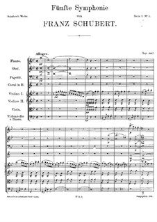 Symphony No.5 in B Flat Major, D.485: movimento I by Franz Schubert
