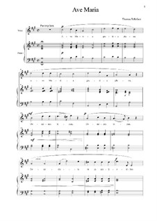Ave Maria, Op.4: Para vocais e piano by Thomas Tellefsen