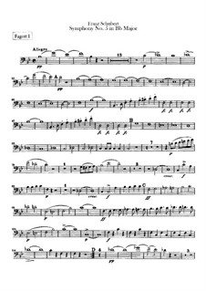 Symphony No.5 in B Flat Major, D.485: parte fagotes by Franz Schubert