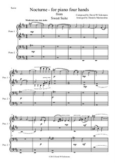 Sweet Suite: Nocturne for piano four hands by David W Solomons