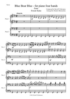 Sweet Suite: Blue Boar Blue for piano four hands by David W Solomons