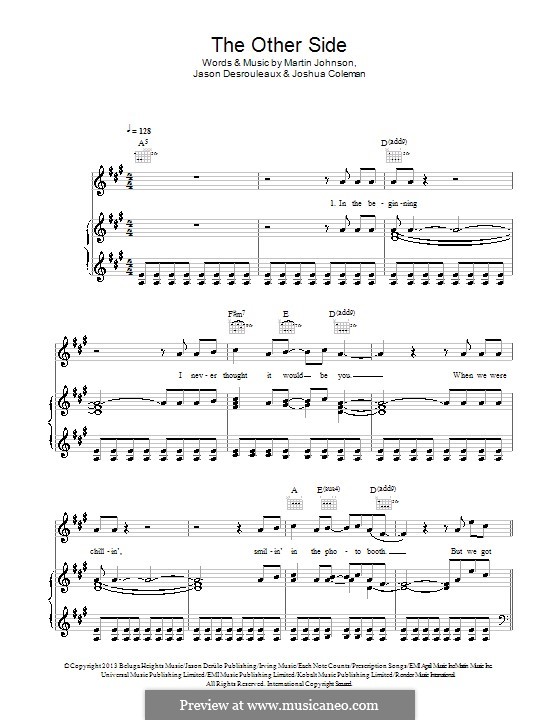 The Other Side: Para vocais e piano (ou Guitarra) by Jason Desrouleaux, Joshua Coleman, Martin Johnson