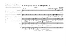 6 choir pieces based in old style: No.4 ( 2CT, 2T, 1B), MVWV 502 by Maurice Verheul