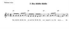Hey diddle diddle (voice and guitar chords): Hey diddle diddle (voice and guitar chords) by folklore