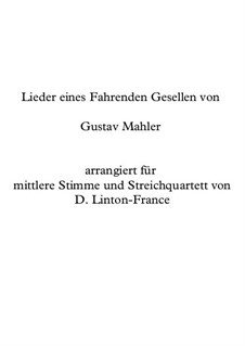 Lieder eines fahrenden Gesellen (Songs of a Wayfarer): partituras completas, partes by Gustav Mahler