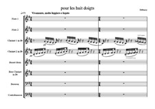 Etudes, L.136: No.6 Pour les huit doigts, for eight woodwind by Claude Debussy