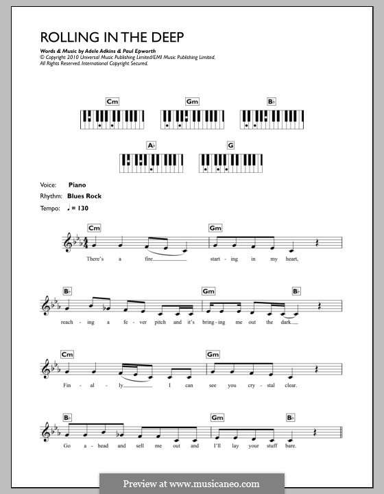 Instrumental version: para teclado by Adele, Paul Epworth