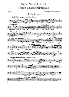 Suite No.2 in C Major, TH 32 Op.53: Parte Violoncelo by Pyotr Tchaikovsky