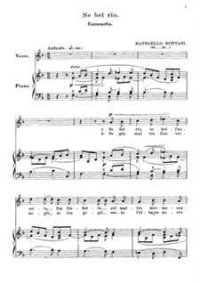 Se bel rio: For soprano and piano by Raffaello Rontani