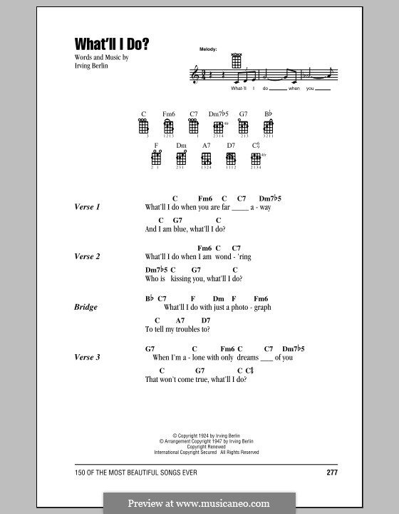 What'll I Do? (from Music Box Revue of 1924): para ukulele by Irving Berlin