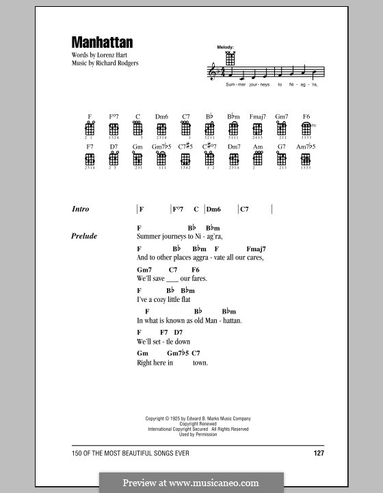 Manhattan: para ukulele by Richard Rodgers