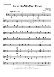 Crown Him with Many Crowns: For viola ensemble – part by George Job Elvey