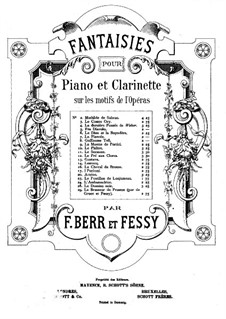 Duo Concertant for Two Clarinets with Piano Accompaniment, Op.33: clarinete parte I by Carl Baermann