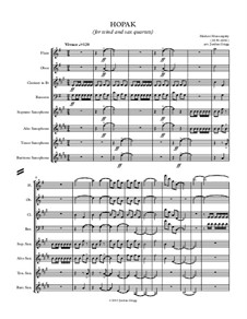 Gopak: For wind and sax quartets by Modest Mussorgsky