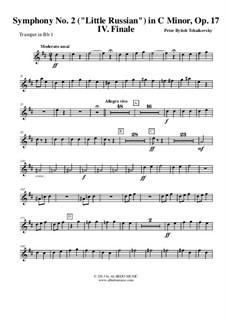 Movement IV: Trompete em Bb 1 (parte transposta) by Pyotr Tchaikovsky