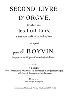 Oeuvres Complètes d'Orgue: livro II by Jacques Boyvin