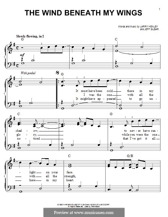 The Wind Beneath My Wings (Bette Midler) por J. Silbar, L. Henley em