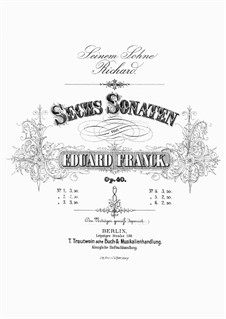 Sechs Sonaten, Op.40: Sonata No.1 by Eduard Franck