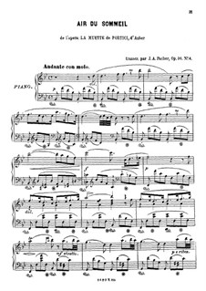 Transcriptions, Op.36: No.4 Air du Sommeil de l'Opéra 'La Muette de Portici' d'Auber by Josef Adalbert Pacher