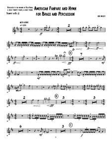 An American Fanfare and Hymn for Brass and Percussion: Trumpet 2 part by Ken Miller