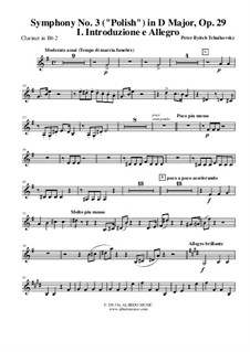 Movement I: Clarinete em Bb 2 (parte transposta) by Pyotr Tchaikovsky