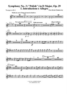 Movement I: Trompete em Bb 1 (parte transposta) by Pyotr Tchaikovsky