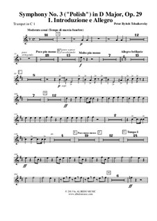 Movement I: Trumpete em C 1 (parte transposta) by Pyotr Tchaikovsky