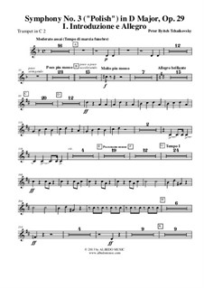 Movement I: Trompete em C2 (parte transposta) by Pyotr Tchaikovsky