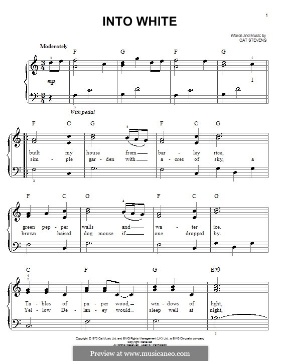 Into White: Para Piano by Cat Stevens