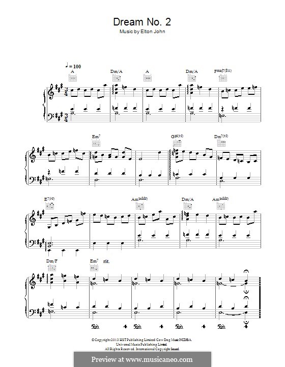 Dream No.2 (Instrumental): Para Piano by Elton John