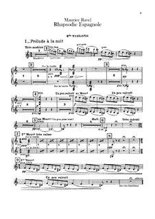 Rapsodie espagnole, M.54: violinos parte II by Maurice Ravel