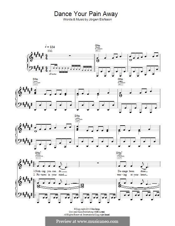 Dance Your Pain Away: Para vocais e piano (ou Guitarra) by Jörgen Kjell Elofsson