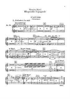 Rapsodie espagnole, M.54: parte trompa by Maurice Ravel