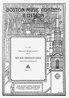 Seven Miniatures, Op.10: Para Piano by Genari Karganoff