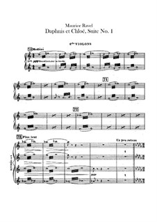 Daphnis et Chloé. Suite No.1, M.57a: violinos parte II by Maurice Ravel