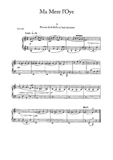 Ma mère l'oye (Mother Goose). Suite, M.60: para piano de quatro mãos - parte by Maurice Ravel