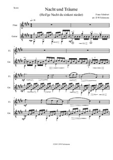 Nacht und Träume (Night and Dreams), D.827 Op.43 No.2: para flauta e guitarra by Franz Schubert