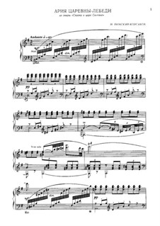 Aria of Swan-Bird: Para vocais e piano by Nikolai Rimsky-Korsakov