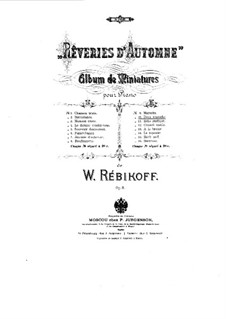 Rêveries d’automne, Op.8: No.10 Doux reproche by Vladimir Ivanovich Rebikov