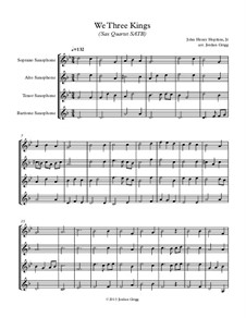 Chamber version: For sax quartet SATB by John H. Hopkins Jr.