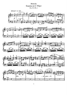 Sonatinas for Piano, Op.47: Sonatina No.1 by Carl Reinecke
