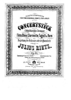 Concert Piece for Winds and Piano (or Orchestra), Op.41: Version for Winds and Piano by Julius Rietz