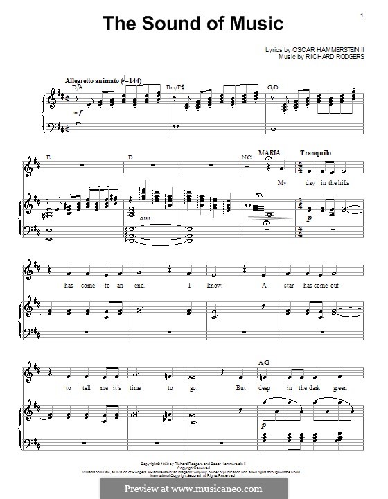The Sound of Music: Para vocais e piano by Richard Rodgers