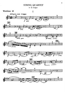 String Quartet in G Major: violino parte II by Nikolai Rimsky-Korsakov