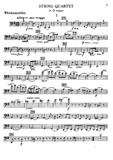 String Quartet in G Major: parte violoncelo by Nikolai Rimsky-Korsakov