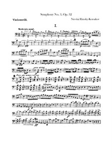 Symphony No.3 in C Major, Op.32: parte violoncelo by Nikolai Rimsky-Korsakov