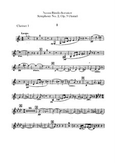 Symphony No.2 in F Sharp Minor 'Antar', Op.9: parte clarinetas by Nikolai Rimsky-Korsakov