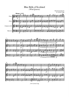 The Blue Bells of Scotland: Para quarteto de sopro by folklore